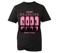 Black-Pink 2025 T-Shirt Kpop World Tour Pink Black Tshirt Jisoo Lisa Concert Jennie Girls Rose Boys tee Gift Unisex Kids Adults Top (Black, 3XL)