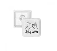Black Pinky Swear Personalized Gesture PBT Keycaps for Mechanical Keyboard White OEM No Marking Print