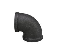 Black Pipe Fittings Malleable Iron 1/2'' 3/4'' 1'' Plumbing Joint Elbow Threaded Decor Furniture(Elbow 3-4-)