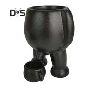 (black) Piss Pot Planter Resin Peeing Planter Pot Funny Body Succulent Pot with Drainage Novelty Vase for Indoor Outdoor Garden Home Decor