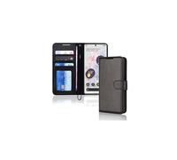 (Black) Pixel 6 Leather Wallet Case, Flip Protective Case with Wallet Card Holder, Stand and Wrist Strap - PU Leather with Magnetic Closure For Google Pixel 6