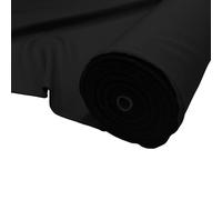 Black Plain Bi-Stretch Polyester Fabric 170 GSM Weight 150cm Wide - Dressmaking Material for Trousers, Suits & Workwear - Panama Weave Sewing Fabric - Half Metre (50cm x 150cm)