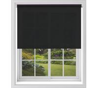 Black Plain Dim Out Fabric Roller Blind Made To Measure Maximum of 240cm Width All Fitting Included Easy FIt Child Safe