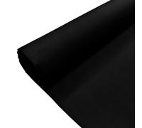 Black Plain Polycotton Fabric Dress Craft Poly Cotton Material | 10 Metre (1000cm x 112cm) | Soft Poly Cotton for Sewing, Dressmaking, Crafts, Bunting & Lining