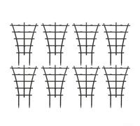 Black Plant Support Trellis 6/8 Pack, Stackable Indoor Potted Plants, PP Garden Climbing Frame Tomato Cucumber Vine, 25.5x15cm (8pcs)