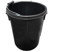 Black Plasterer Bucket Heavy Duty Plasterers Bucket for Mixing Building Plaster and Holding Water - 25 Litre