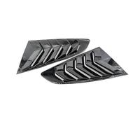 Black Plastic 1Pair Car Window Quarter Rear Louver Side Vent Scoop Cover For Ford For Mustang 2015 2016 2017 2018(Gloss Black)