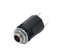 Black Plastic 6.35 Output Without Tail Nail Round Socket Pickup Socket Can Weld Wire Guitar Parts
