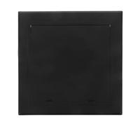 Black Plastic Access Panel Door for Drywall Hole Service Entry | 16x16cm Wall Opening Fit, Moisture Resistant Finish, Hidden Design, Electrical Cable Wiring and Bathroom Use