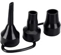 Black Plastic Air Pump Replacement Nozzles 3 Sizes - Multi-Purpose Nozzle Tips for Airbed, Inflatable Mattress, Pool Floats, Electric and Manual Pumps (3 Nozzles)