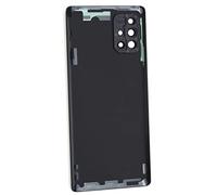 Black Plastic Back Cover Replacement for Samsung Galaxy A71 5G with Rare Camera's Frame and Glass Cover Pre-Cut Adhesive and Installation Instruction Tool Kit are Include