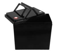 Black Plastic Battery Box for 12v 50ah Storage Case | Preset Wire Exits, Screw Slots and Mounting Grooves, Modular Casing for Rv Owners and Solar Installers