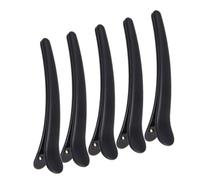 Black Plastic Beak Hair Barrette Clip, 12 Piece Set for Women