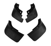 Black Plastic Car Mudflaps Fender Flares Front Rear Splash Guards | Wraparound Contour Fit, Quick Installation with Screw Holes and Clips, for Muddy Rainy Driving Conditions