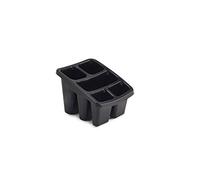 Black Plastic Cutlery Holder Sink Tidy Drainer Organiser Rack Spoon Utensil Holder