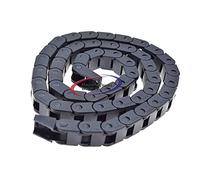 Black Plastic Flexible Nested Semi Closed Drag Chain Cable Wire Carrier for Electrical Machines (10x20mm)