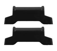 Black Plastic Footrest Sliders 2pcs for Gaming Chair and Furniture | Office Accessory, Chair Accessory, Smooth Sliding Action, Smooth Edges for Safety, Easy to Clean