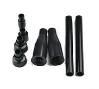 Black Plastic Garden Fountain Nozzle Head Set, 8pcs Suitable for Various Water Shapes