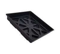 Black Plastic Gardening Growing Tray Planting Germination Containers Tough and Sturdy Planter Tray for Roof Garden and Outdoor Use