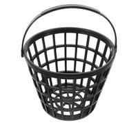 Black Plastic Golf Ball Bucket with Handle, Large Capacity for Golfers