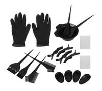 Black Plastic Hair Dye Kit 20pcs Portable DIY Dyeing Tool Set