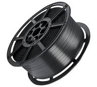 Black Plastic Hand Pallet Strapping Banding 12mm Wide 1000 Metres Per Coil 310kg Brake/Strength - Polypropylene Strap For Packing, Banding & Warehouse Use (2 Coils)