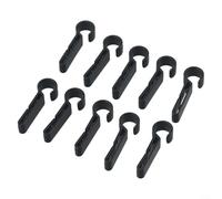 Black Plastic Helmet Clips 10 Pieces For Headlamp Hard Hat Safety Cap Hook Mounting Brackets To Secure Lights On Helmets For Mining And Construction Workers