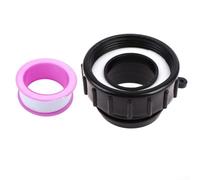 Black Plastic Ibc Tank Cap Adapter Compatible With Schutz Tanks, Converts Thin 62mm/60mm Threads To Thick 54mm/58mm For Secure Fluid Connection(58mm)