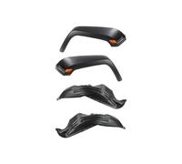 Black Plastic JK To JL Fender Flares 2PCS Front Wheel Fender With Light For Jeep For Wrangler JK 2007-2017 J374-2 Car Wheel Arches