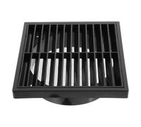 Black Plastic Louvered Exhaust Vent Cover 6 Inch Square