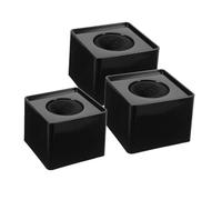 Black Plastic Mic Flag 3pcs with 37mm Hole for Interviews | Presentations and Speeches Use, Wide Compatibility, Multi-functional Design, Stylish Modern Finish