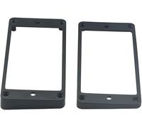 Black Plastic Neck and Bridge Humbucker Pickup Mounting Ring, Curved Frame for LP Style Guitar, Set of 2