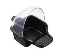 Black Plastic Parrot Feeder Box for Birds, Outdoor Backyard Use