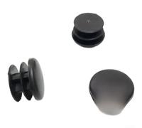 Black Plastic Pipe Covers 19mm for Furniture Legs 24pcs | Fits 19mm external round tubes, snug press-in design, prevents dust entry, 24-pack value set