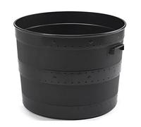 Black Plastic Planter Plant Pot Tub Garden Patio Blacksmith Barrel Out Or Indoor 35Cm 20 Litre