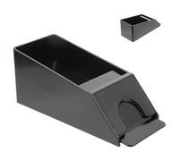 Black Plastic Playing Card Dealing Shoe, Portable Dealer for Poker Games | Holds up Four Decks, Weighted Wedge, Anti-skid Base, Smooth Rounded Edges, Suitable for Blackjack Cards and Hosts