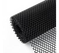 Black Plastic Poultry Netting Roll - Garden Fence Net to Protect Against Rabbits Squirrels Deer Dogs Cats & Birds - Includes Ties for at