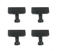 Black Plastic Pull Handle 4 Pieces For Small Engine 168f 170f 188 Starter Grip Compatible With 2-5kw Lawn Mower Generator Maintenance Accessory(Right angle style)