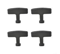 Black Plastic Pull Handle 4 Pieces For Small Engine 168f 170f 188 Starter Grip Compatible With 2-5kw Lawn Mower Generator Maintenance Accessory(Arc-style)