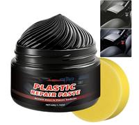 Black Plastic Restorer Paste Ceramic Coating, Advanced Plastic Repair Cream to Restore Faded Trim, Bumpers, Interior, Long-Lasting Sun Protection & Deep Black Effect with Sponge Applicator (1PCS)