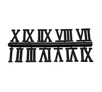 Black Plastic Self Adhesive Numbers Roman Numerals 18mm Full Set