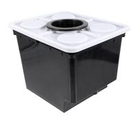 Black Plastic Soilless Cultivation Dutch Bucket for Hydroponics