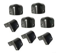 Black Plastic Speaker Corner Protectors 8 Pack Guitar Amp Cabinet Edge Guards Front Rear 43.5mm 35.5mm