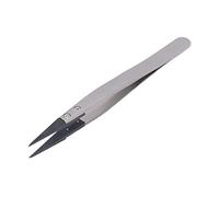 Black Plastic Tweezers Anti-Static Repair Tool Pointed Tip Tweezers Static High Hardness Carbon Fiber Plastic Tweezers for Emiconductor Microelectronics Static Plastic