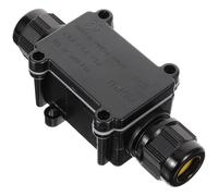 Black Plastic Two Way Weatherproof Project Junction Box for Equipment