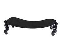 Black Plastic Violin Shoulder Rest with Comfortable Foam for 4/4 Violin | Height adjustable feet for custom fit, anti-wolf design for stable hold, soft cushion reduces chin pressure