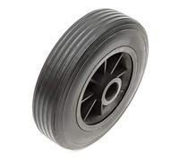 Black Plastic Wheel & Solid Rubber Tyre 6 Inch 155x43 Fits Caravan Jockey Wheel