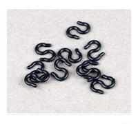 Black Plastic Wire Clips 50Pcs S-Type for Bike Cables | Fits 4-5.5mm lines, S-shape , tough nylon, brake shift cables, secure fastening(50)