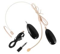 Black Plastic Wireless Headset Microphone for Classes and Speeches
