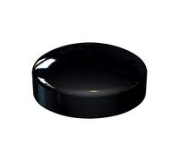 Black Plastidome 2 Piece Plastic Screw Cover - Single